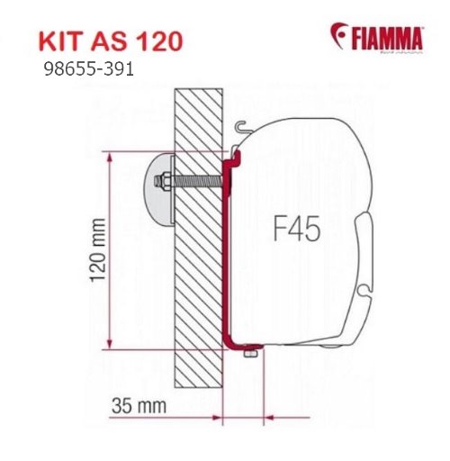 [피아마] F45 킷 AS 120 - 표준 브라켓(240~400cm)